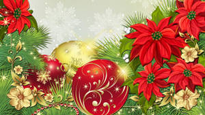 Animated Christmas Poinsettia wallpaper — iMac Picha ya Ukuta