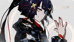 Anime Girl Hoodie Katika Rangi Nyeusi wallpaper — Msichana wa anime hoodie Picha ya Ukuta