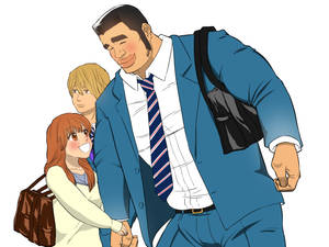 Jozi ya anime hadithi yangu ya mapenzi mandhari — Mwanandoa wa anime Picha ya Ukuta