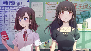 Anime lesbian mwanamke mwanamke mwanamke wallpaper