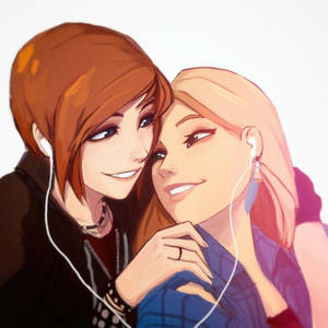 Anime lesbians Chloe na Rachel wallpaper