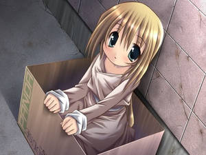 Anime mtoto katika sanduku wallpaper