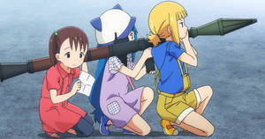 Anime watoto na mwanzishaji wa roketi wallpaper
