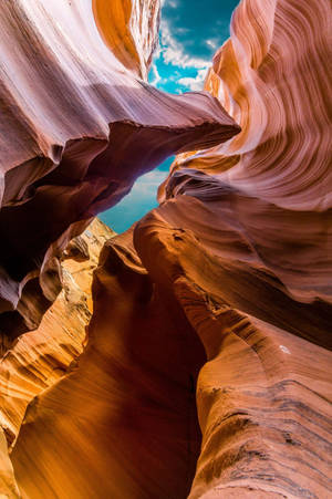 Antelope Canyon Blue Sky — Xiaomi Pad 8 Pro Picha ya Ukuta