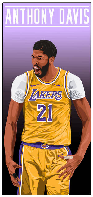 Anthony Davis Vector Art wallpaper. — iPhone 11 Pro Max Picha ya Ukuta