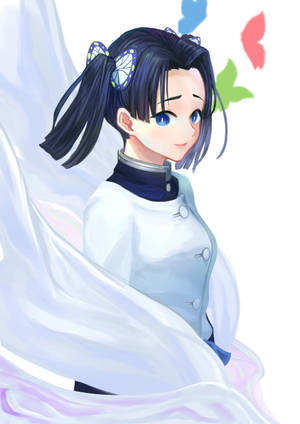 Aoi Kanzaki kupu-kupu berwarna-warni wallpaper — Oppo Pad 5 Picha ya Ukuta