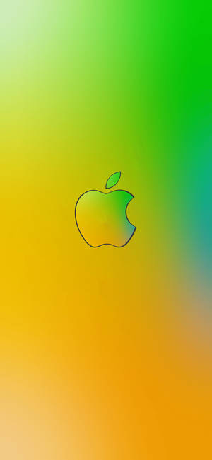 Apple Logo Iphone ya Kijani Kibichi — iPhone 14 Pro Picha ya Ukuta