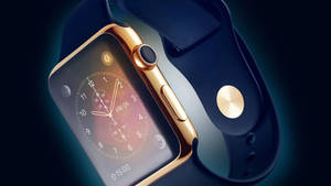 Apple Watch bezel ya dhahabu ya luksu wallpaper — Apple Watch Picha ya Ukuta