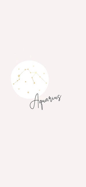 Aquarius Zodiac Constellation Pastel Pink wallpaper