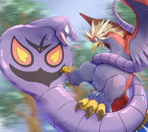 Arbok Dhidi ya Braviary — Pokemon Telefoni Picha ya Ukuta