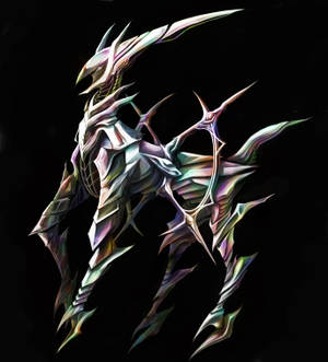 Arceus in rainbow steel  skin wallpaper. — Vivo X Fold Picha ya Ukuta