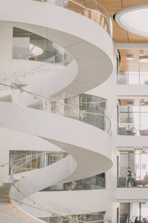 Artistic Shot of Northeastern University Staircase — Xiaomi Pad 9 Pro Max Picha ya Ukuta