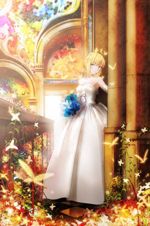 Artoria Pendragon Wedding Dress wallpaper — 2:3 Picha ya Ukuta