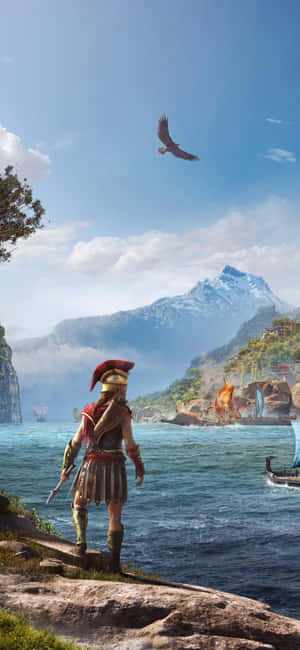 Assassin's Creed Odyssey Background — Vivo S2 Picha ya Ukuta