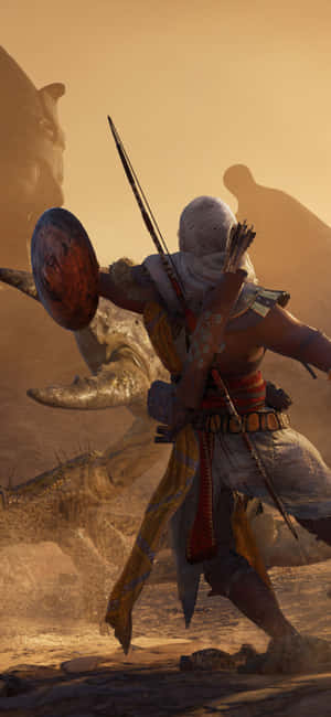 Iphone X Assassin's Creed Origins Background — Redmi Turbo 5 Max Picha ya Ukuta