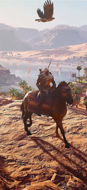 Iphone X Assassin's Creed Origins Background — Realme Neo8 Picha ya Ukuta