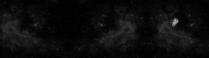 Astronaut wa cute anaye float katika space ya dark full ya stars wallpaper — 5120x1440 Picha ya Ukuta