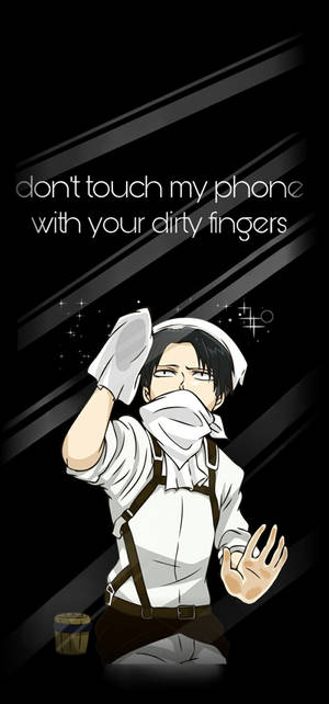 Tapeta la Attack On Titan Levi Screen — iPhone 18 Pro Picha ya Ukuta