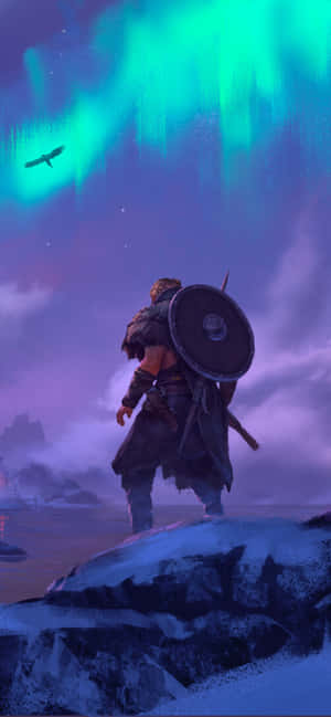 Iphone Xs Max Assassin's Creed Valhalla Background — Moto G77 Picha ya Ukuta