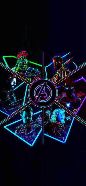 Avengers Neon Aesthetic Iphone — iPhone 16 Pro Max Picha ya Ukuta