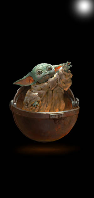 Great artwork wallpaper of Baby Yoda.