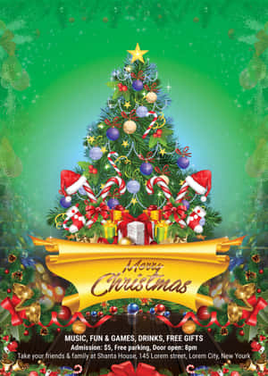 Christmas Flyer Background — iPad Air 11 Picha ya Ukuta