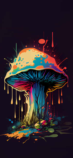 Trippy Mushroom Background — Zenfone 12 Ultra Picha ya Ukuta