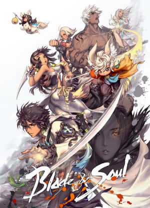 Bango la Mchezo wa Video wa Anime wa Blade And Soul — Wahusika wa Anime Picha ya Ukuta