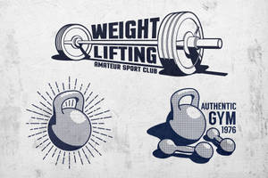 Barbell Weightlifting Art wallpaper — 3:2 Picha ya Ukuta