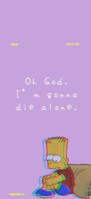 Sad Bart Simpson Phone — Motorola Edge 60 Neo Picha ya Ukuta
