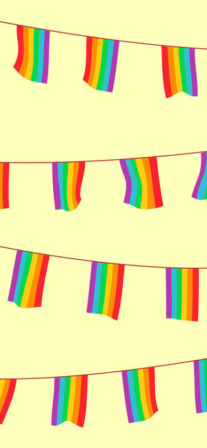 Bendera ya Fiesta ya Pride ya LGBT wallpaper — iPhone 13 Mini Picha ya Ukuta