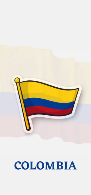 Bendera ya Kolombia Vector Art wallpaper — iPhone 17 Pro Picha ya Ukuta