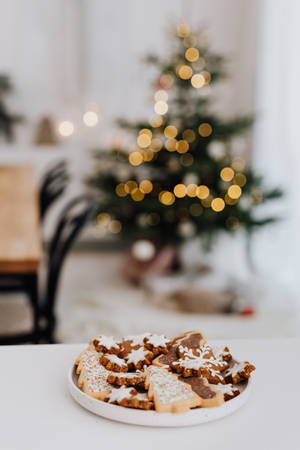 Tapeta la biskuti za Krismasi zilizopakwa — Muted Picha ya Ukuta