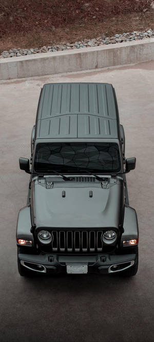 Black Jeep Arial Shot wallpaper — iPhone 12 Picha ya Ukuta