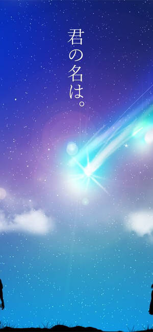 Blue Comets Kimi No Na Wa Phone — iPhone 12 Pro Max Picha ya Ukuta