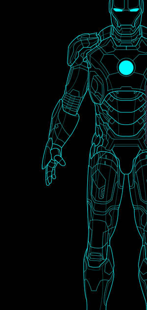 Blue Ironman S10+ wallpaper. — Hifadhi Betri Picha ya Ukuta