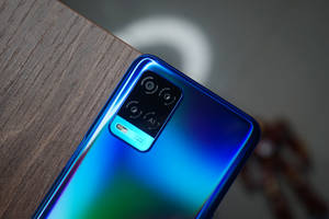 Blue Oppo Android Smartphone — Oppo Picha ya Ukuta
