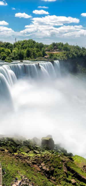 Iphone X Niagara Falls Background — Realme Narzo 100x Picha ya Ukuta