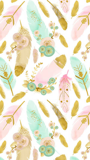 Boho Aesthetic Pink na Bluu ya Vipepeo