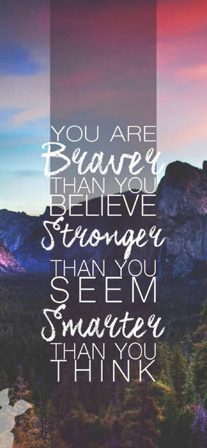 Bold Stronger Smarter Motivational iPhone — Galaxy S25 FE Picha ya Ukuta