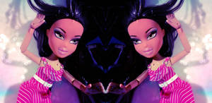 Picha ya mandharinyuma ya Bratz Aesthetic Doll Katika Mavazi ya Pink — Bratz aesthetic Picha ya Ukuta