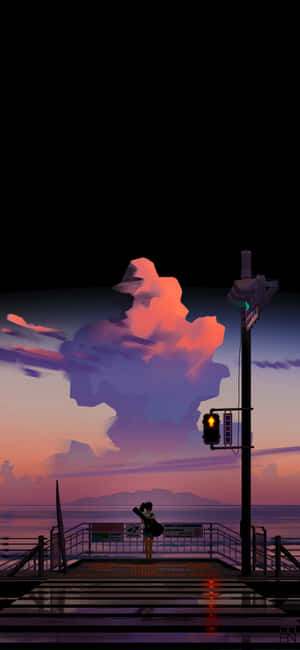 Anime Sunset Iphone — Motorola Edge (2025) Picha ya Ukuta