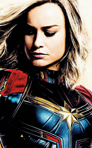 Brie Larson Captain Marvel iPhone — Galaxy Tab Active5 Pro Picha ya Ukuta