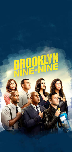 Brooklyn Nine Nine Bluu Sanaa ya Mshabiki wallpaper. — iPhone 12 Pro Max Picha ya Ukuta