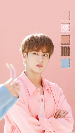 BTS Aesthetic Jin Mwenye Mwonekano wa Dunia — Bts aesthetic Picha ya Ukuta
