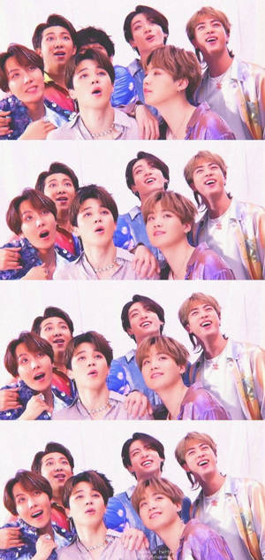 BTS Lockscreen Sequence Collage — iPhone 15 Pro Max Picha ya Ukuta