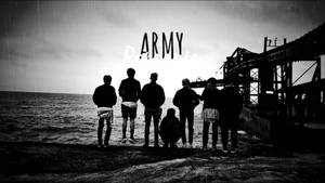 Bts Nyeusi na Nyeupe ya Kupendeza — Ustadi wa BTS Picha ya Ukuta