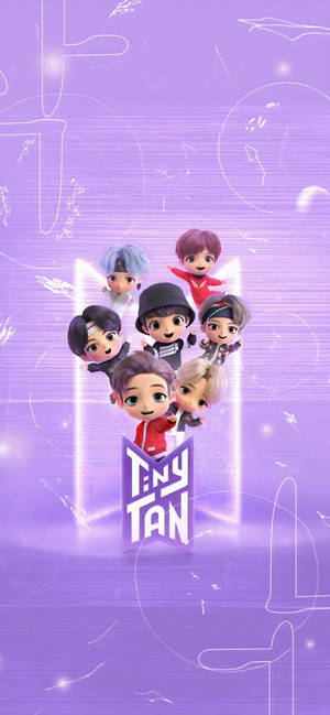 BTS Tinytan Pastel Purple Portrait wallpaper — iPhone 11 Pro Picha ya Ukuta