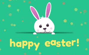 Bunnies za Paskia za Kupendeza na Mazinga ya Rangi kwenye Mandhari ya Spring