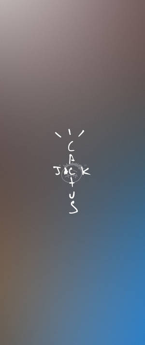 Cactus Jack Travis Scott Text Logo Blue And Gray — Galaxy Z Flip Picha ya Ukuta